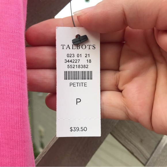 TALBOTS pink short-sleeved Pima cotton shirt NWT size Petite - Picture 3 of 6